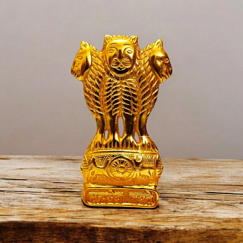 SATYA MEV JAYATE Indian National Emblem Wall Plaque - 7 Inches (1448)