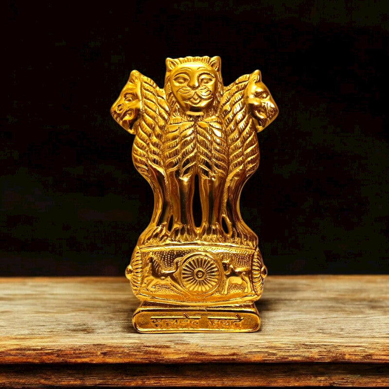 SATYA MEV JAYATE Indian National Emblem Wall Plaque - 10 Inches(1451)