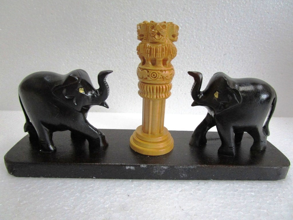 Indian NATIONAL Emblem / Symbols with ELEPHANT - Ashok STAMBH (1495)