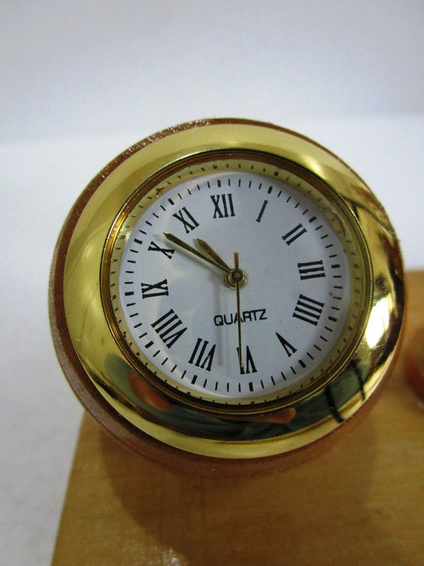 Indian NATIONAL Bird PEACOCK with FLAG and CLOCK - Wooden Made (1513)