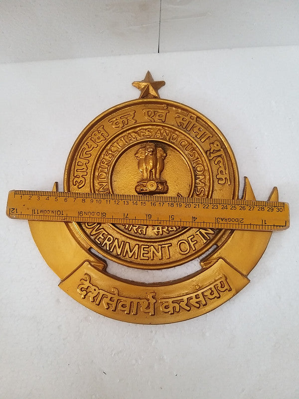 Indian GST & CUSTOMS Wall Plaque - 12 Inches - 3D Cast (176)