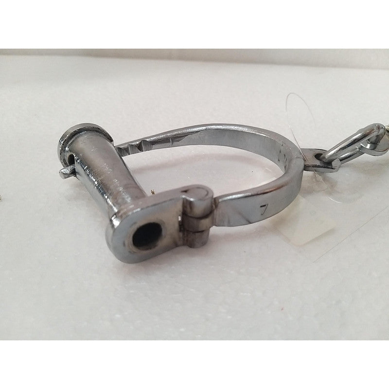 Heavy Duty Police Handcuff | Carbon Steel Made Solid | Theatre Play Silver Plated Police (1815)
