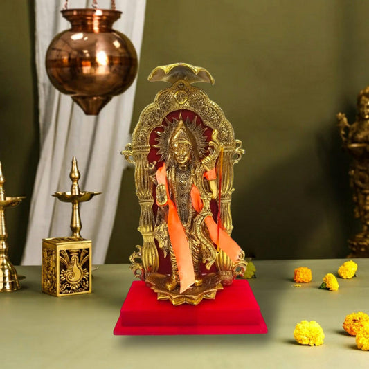 Traditional Gold-Plated Lord Ram Murti | 15 Inches | Idol Statue For How Decor Showpiece (2332)