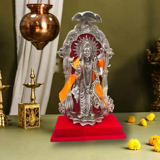 Traditional Silver-Plated Lord Ram Murti | 15 Inches | Idol Statue For How Decor Showpiece (2334)