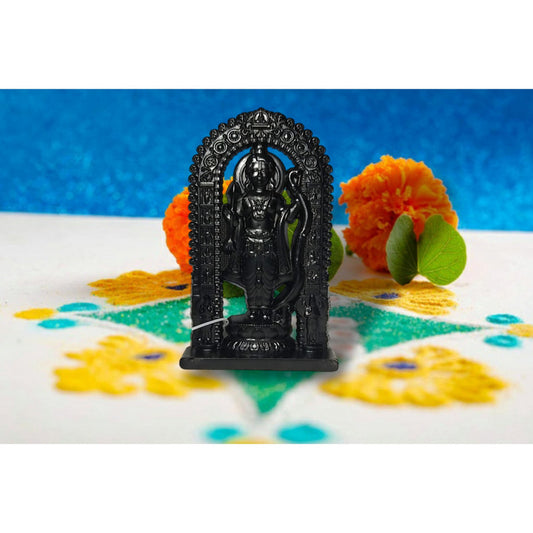 RAM Original Ram Lalla Idol Murti Lalla Statue Metal For Puja Decorative Showpiece | Black Finished (2434)