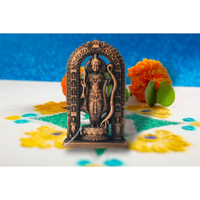 3 Pcs Original Ram Lalla Idol Murti Lalla Statue Metal For Puja Decorative Showpiece | Black Gold And Copper Finished (2434)