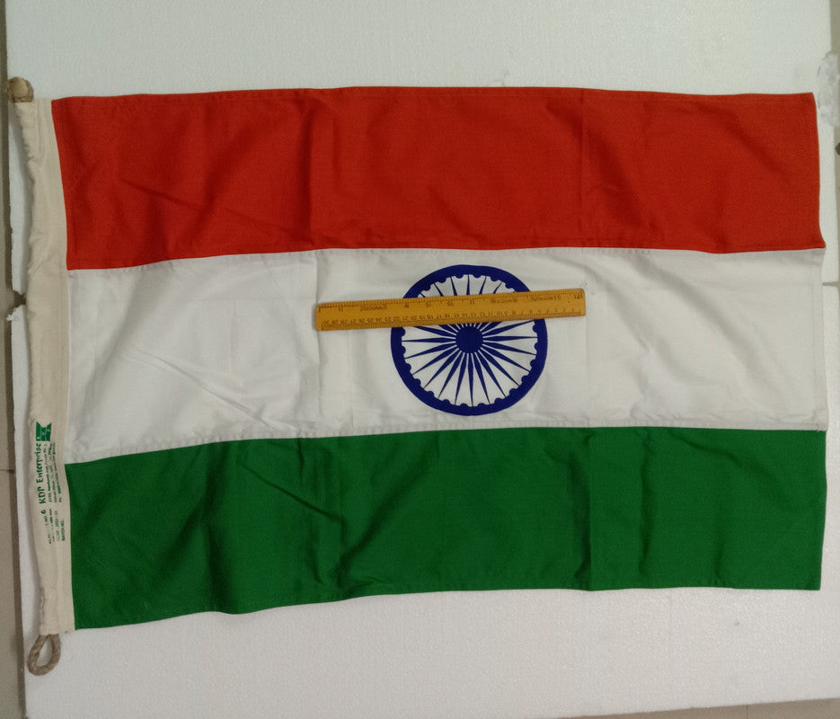 Indian NATIOINAL FLAG - Made of KHADI - India - 3 x 2 Feet - BIS approved (2534)