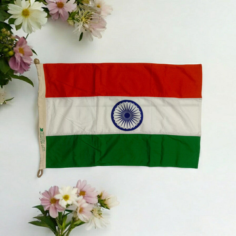 Indian NATIOINAL FLAG - Made of KHADI - India - 3 x 2 Feet - BIS approved (2534)