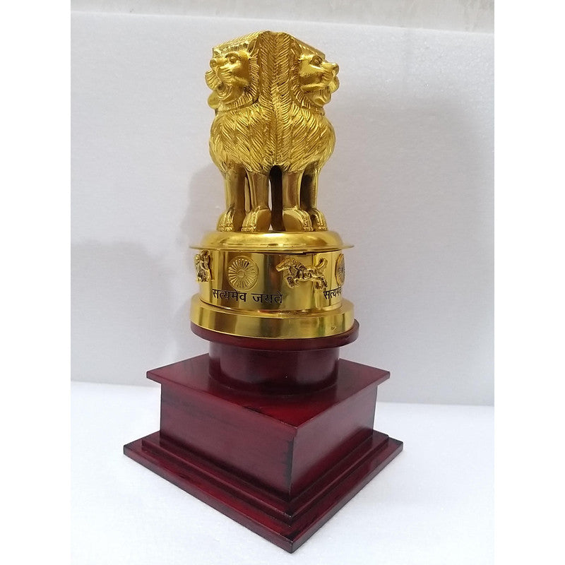 LARGE Indian NATIONAL Emblem - Republic of INDIA - Ashok STAMBH Statue (2597)