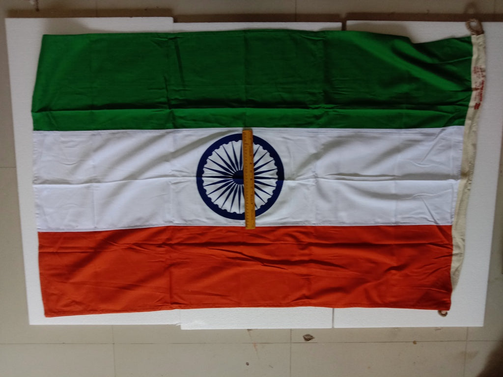 Hindustan Bharat India National Flag - Indepence Day - Made of KHADI - 52 x 36 Inches - BIS approved (2602)