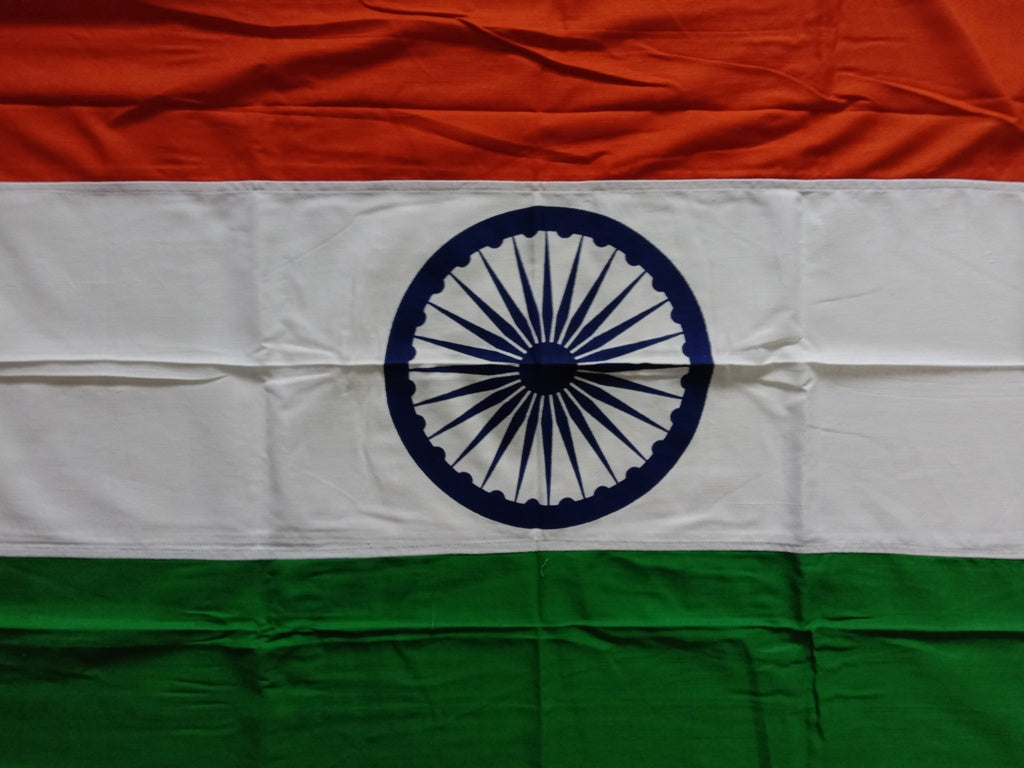 Hindustan Bharat India National Flag - Indepence Day - Made of KHADI - 52 x 36 Inches - BIS approved (2602)
