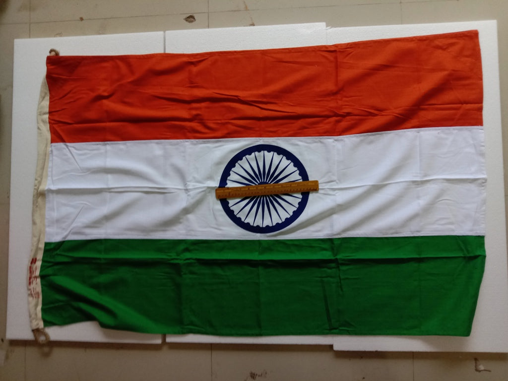 Indian NATIOINAL FLAG - Made of KHADI - India - 52 x 36 Inches - BIS approved (2602)