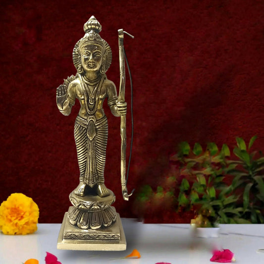Shri Ram Brass Idol | Lord Ram Statue Figurines | For Puja Ghar Home Decoration (2616)
