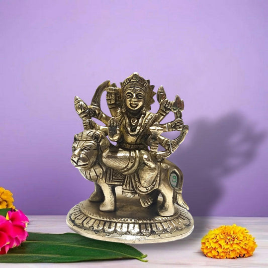 Ambaji Brass Idol | Ambe Maa Brass Idol | For Puja Ghar Home Decoration (2693)