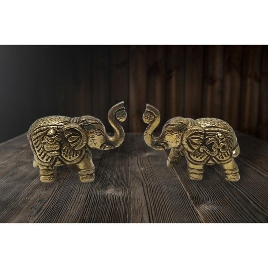 Elephant Brass Idol | Home Office Decoration | Table Decor (2762)