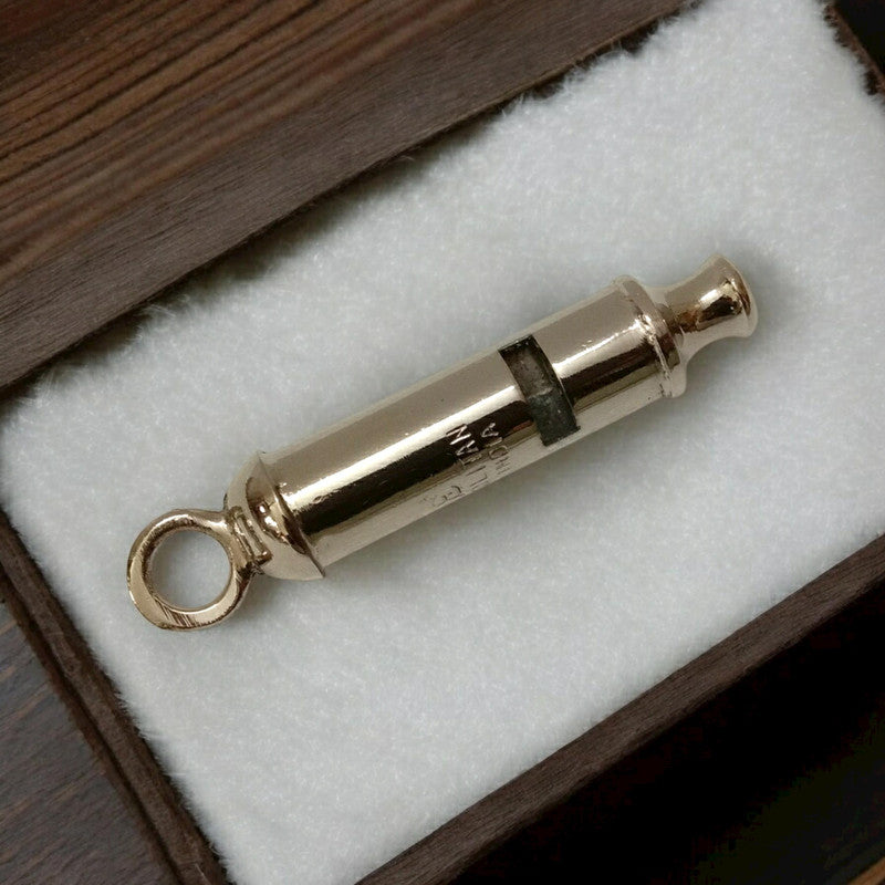 Sports Gold Plate Brass Whistle -Survival Emergency Security Forces | Heavy Duty (3001)