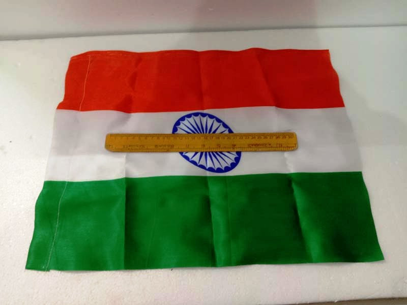 Pack of 10 pieces Nationl Flag of India - POLYSTER - 19 x 15 Inches (3406)