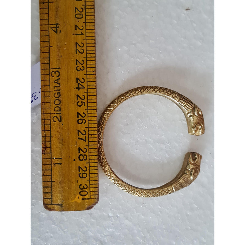 Traditional Brass Gold Plated Kada Cuff for Men (3593)