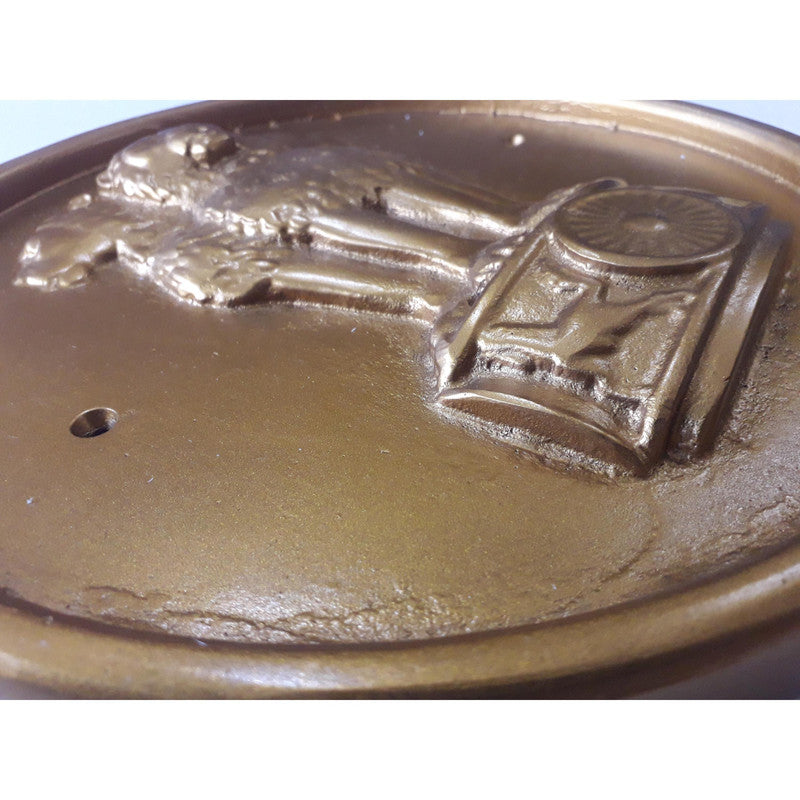 Indian NATIONAL Emblem PLAQUE - Republic of INDIA - Ashok STAMBH 3D Work Casting (3780)