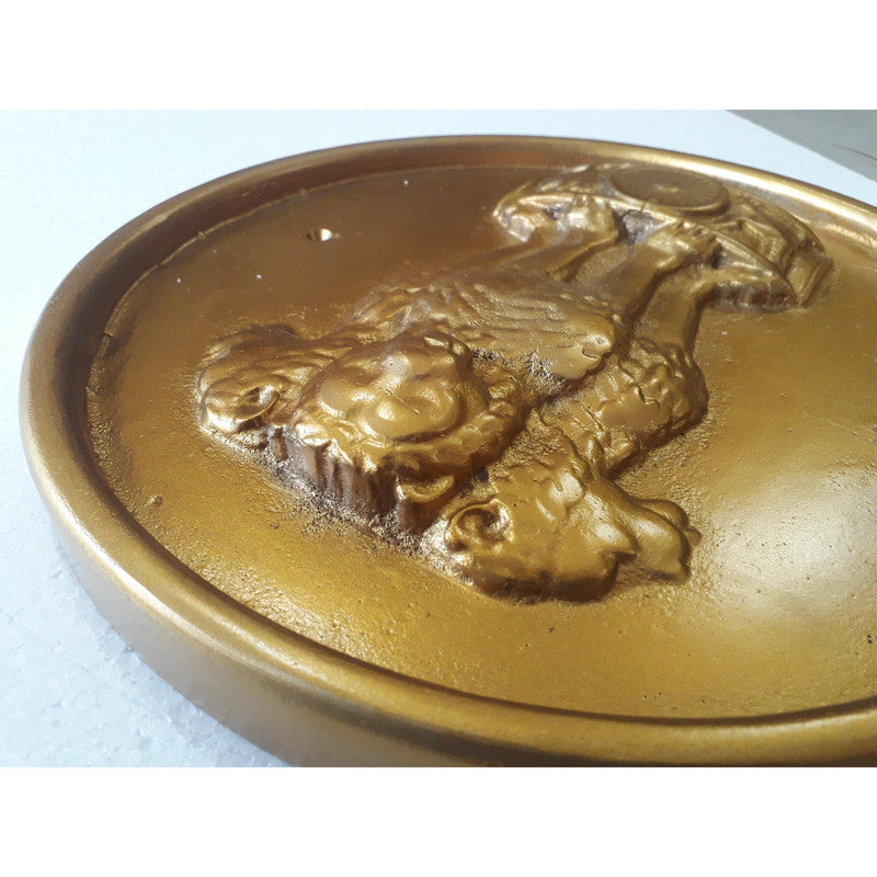 Republic of INDIA Coat Of Arms Plaque - NATIONAL Emblem Ashok STAMBH (3780)