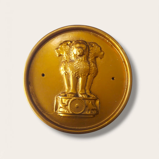 Indian NATIONAL Emblem PLAQUE - Republic of INDIA - Ashok STAMBH 3D Work Casting (3780)
