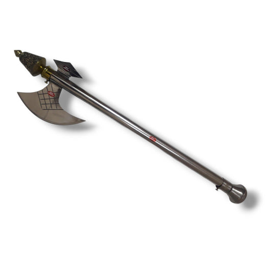 Stainless-Steel Full-Length Lord Parshuram Axe Vajra for Tree Cutting and Multipurpose (3833)
