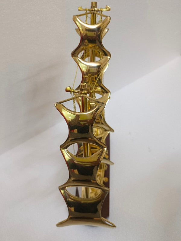 Large Brass Boat for Home Décor - Rare Collection (3855)