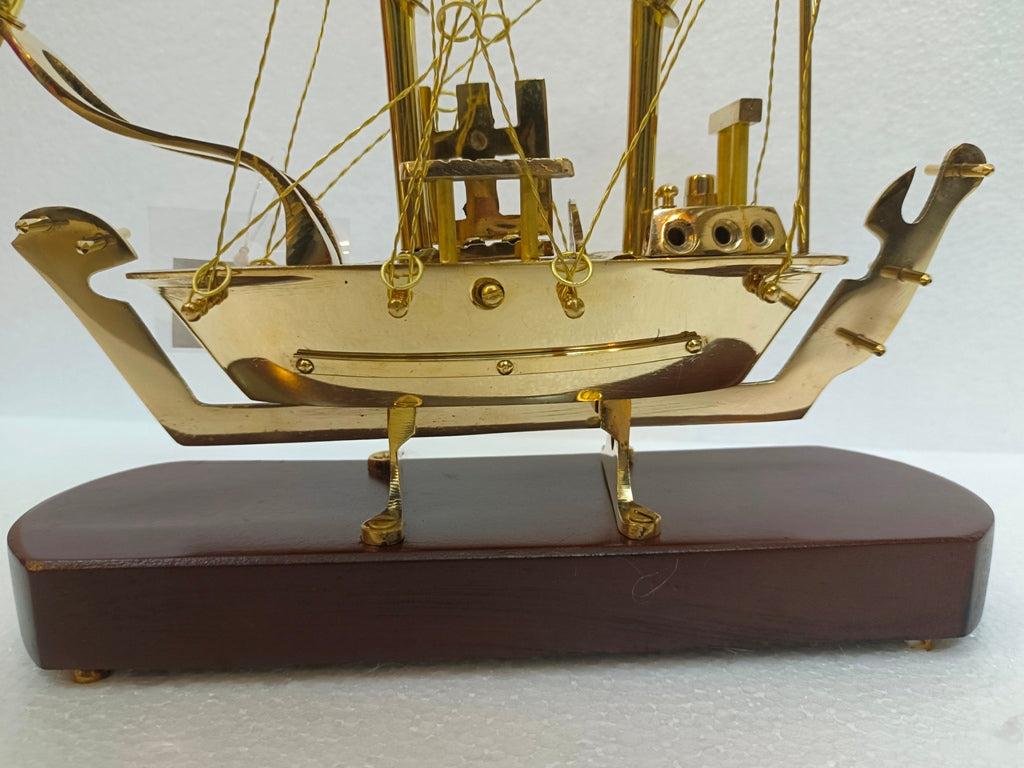 Large Brass Boat for Home Décor - Rare Collection (3855)