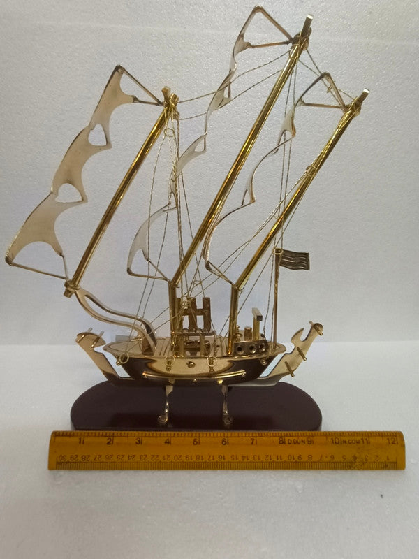 Large Brass Boat for Home Décor - Rare Collection (3855)