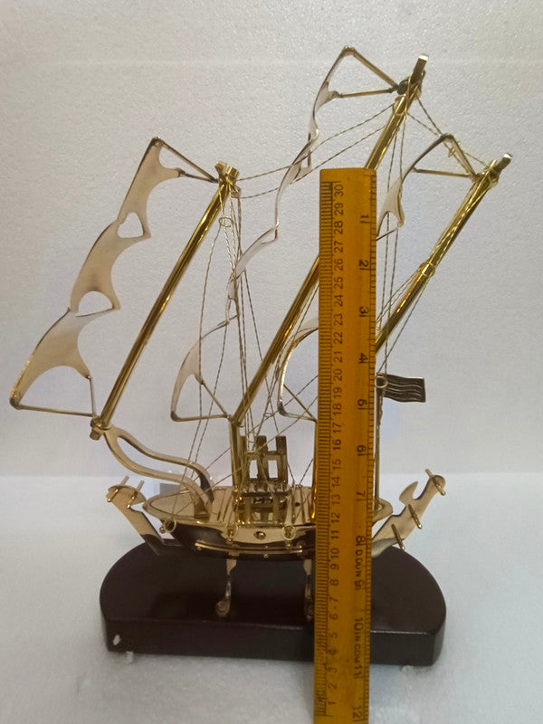 Large Brass Boat for Home Décor - Rare Collection (3855)