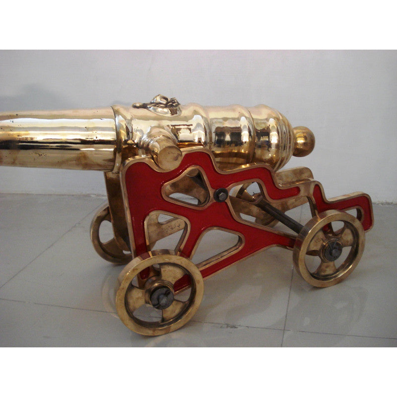 LARGE - VINTAGE style CANNON with STAND – BRASS – Heavy & Large - Best Collection (5001)