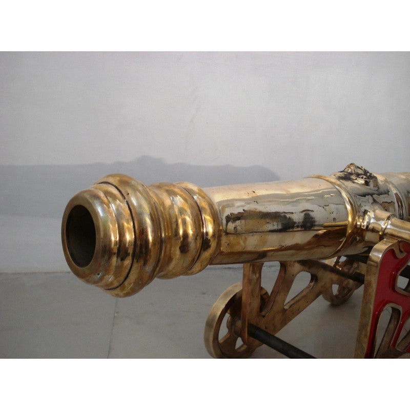 LARGE - VINTAGE style CANNON with STAND – BRASS – Heavy & Large - Best Collection (5001)