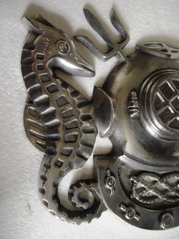 Marine Solid Navy Master Diver Plaque Deep Sea - DIVING HELMET Crests Badge (5116)