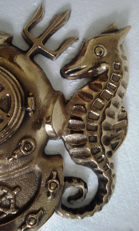 Marine Solid BRASS Navy Master Diver Plaque Deep Sea - DIVING HELMET Crests Badge (5117)