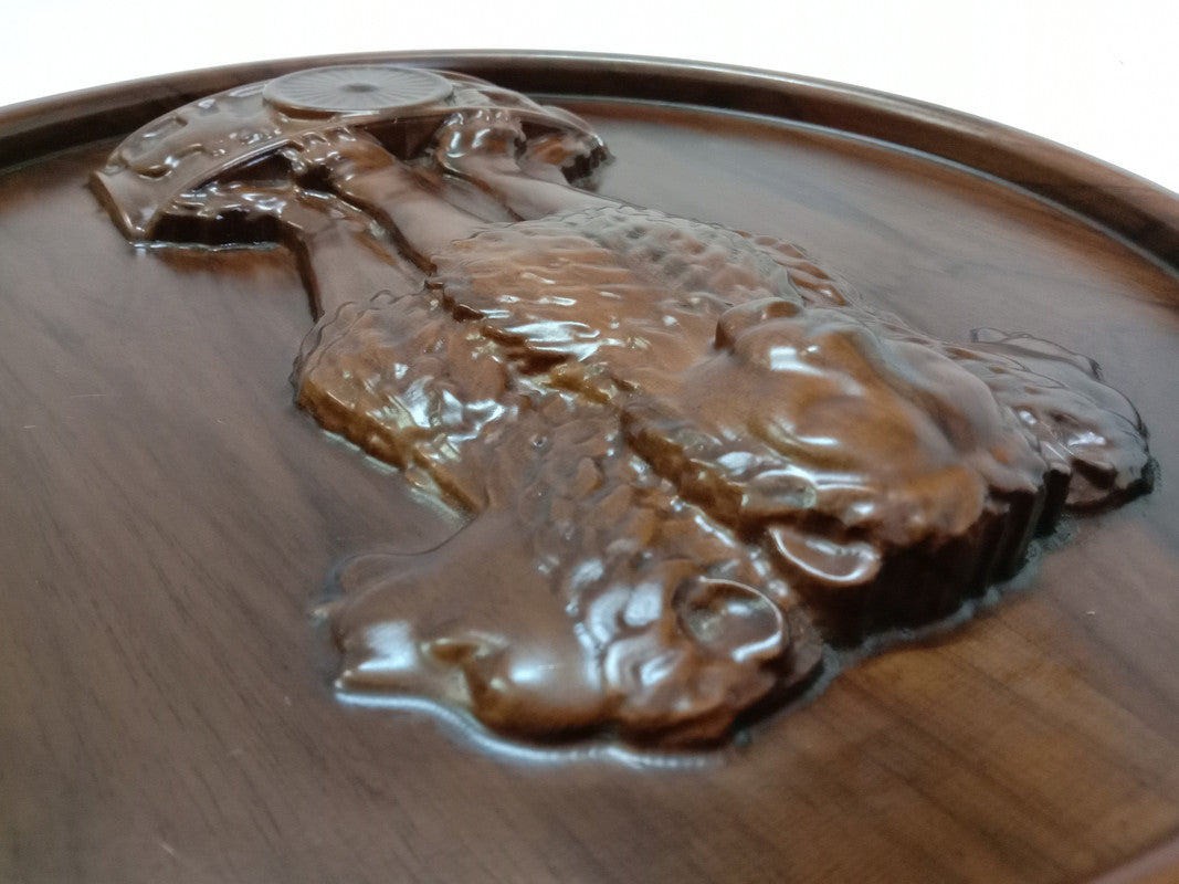 Indian NATIONAL Emblem Wooden Plaque - 3D Engraving - 12 Inches - Ashok STAMBH (5377)