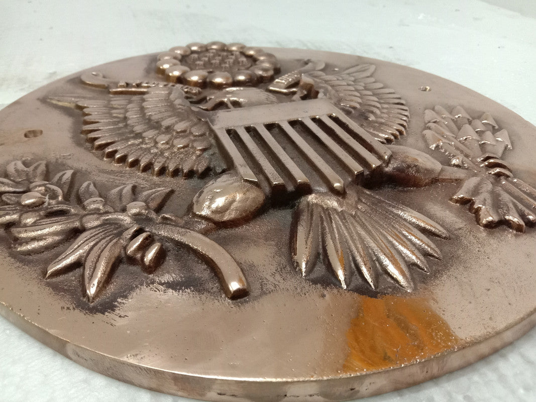 LARGE - US Army Plaque | 3D | 12" | Brass | United State Coat of Arms (5387)