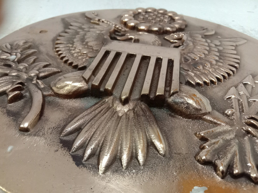 LARGE - US Army Plaque | 3D | 12" | Brass | United State Coat of Arms (5387)