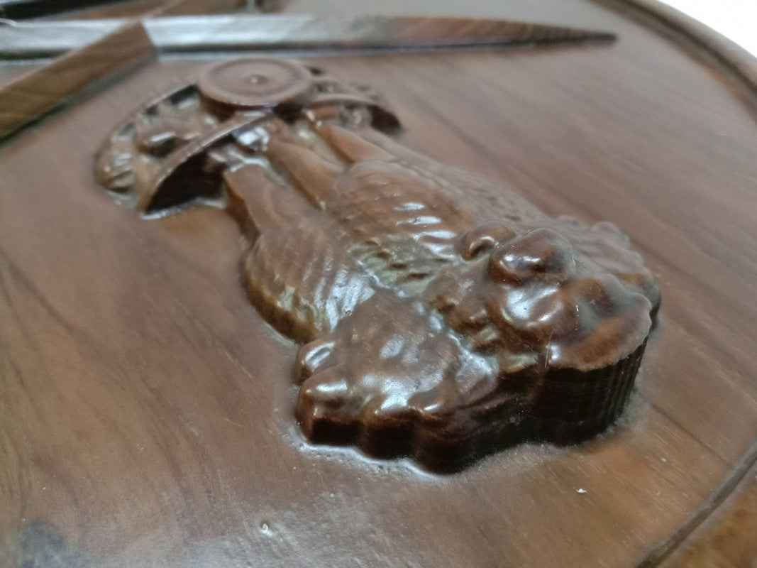 INDIAN ARMY Safe WOODEN Plaque - 12 Inches - 3D Engraving - Crest Badge Wall Décor (5389)