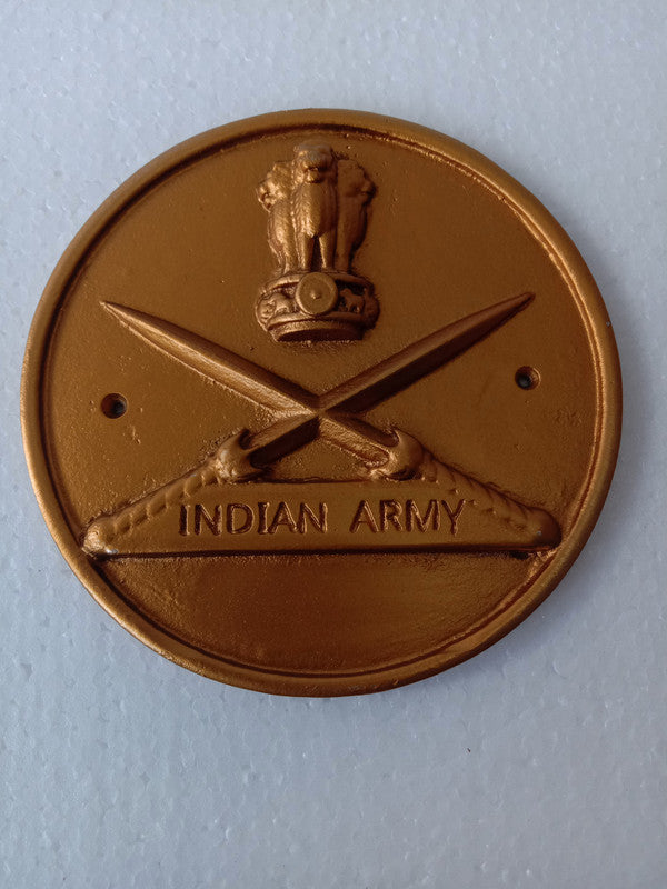 INDIAN ARMY Wall Plauque - Solid Casting - 6 Inches (5390)