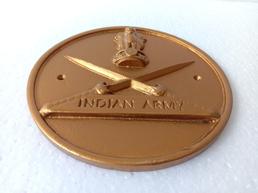 INDIAN ARMY Wall Plauque - Solid Casting - 6 Inches (5390)