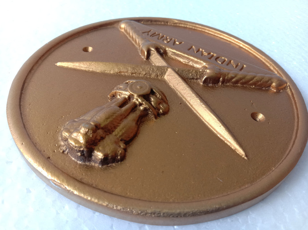 INDIAN ARMY Wall Plauque - Solid Casting - 6 Inches (5390)