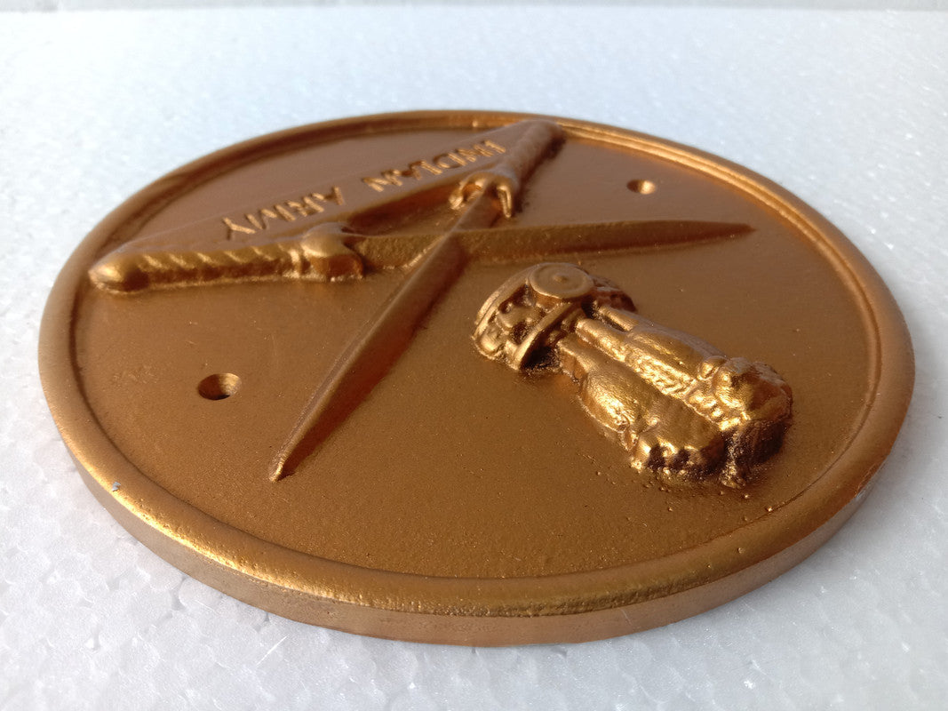 INDIAN ARMY Safe Plaque - 6 Inches -Solid Cast - Crest Badge Wall Décor (5390)