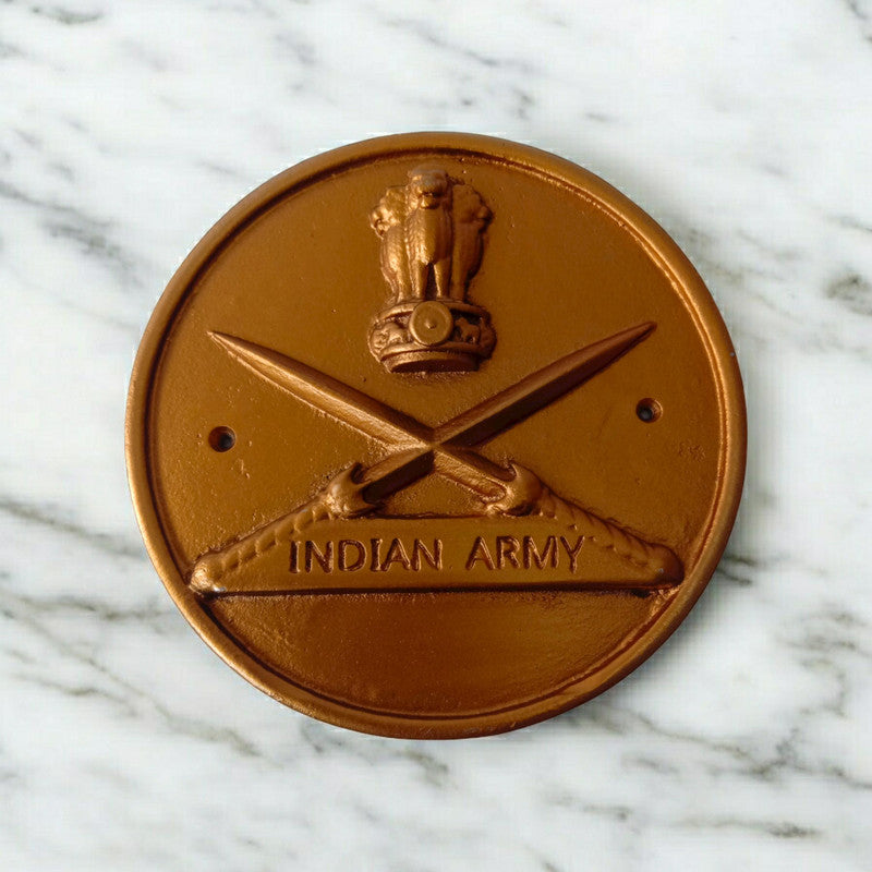 INDIAN ARMY Safe Plaque - 6 Inches -Solid Cast - Crest Badge Wall Décor (5390)