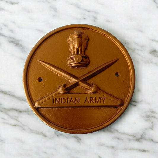INDIAN ARMY Safe Plaque - 6 Inches -Solid Cast - Crest Badge Wall Décor (5390)