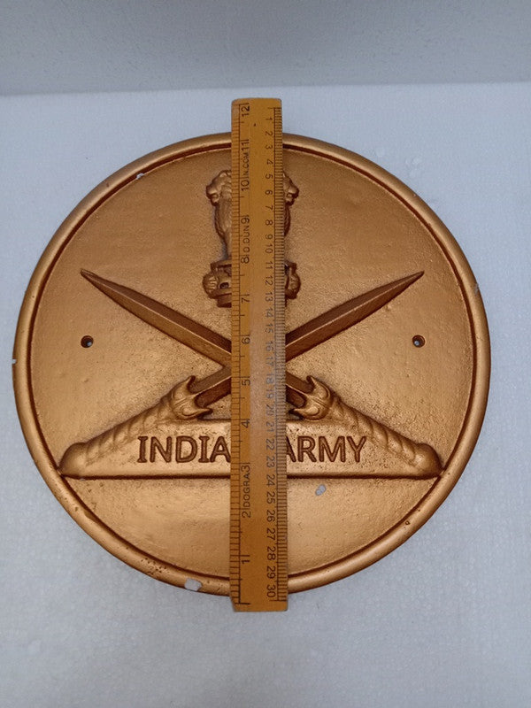 INDIAN ARMY Safe Plaque - 12 Inches -Solid Cast - Crest Badge Wall Décor (5391)