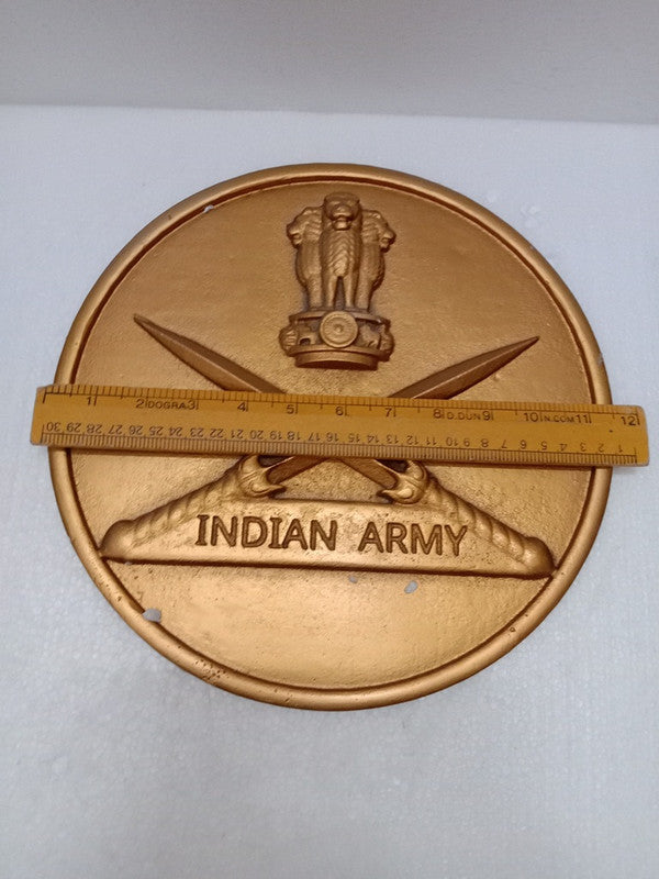 INDIAN ARMY Safe Plaque - 12 Inches -Solid Cast - Crest Badge Wall Décor (5391)