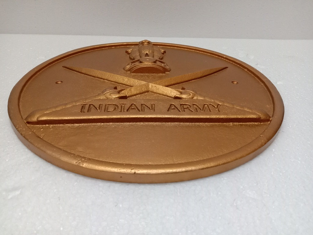 INDIAN ARMY Wall Plauque - Solid Casting - 12 Inches (5391)