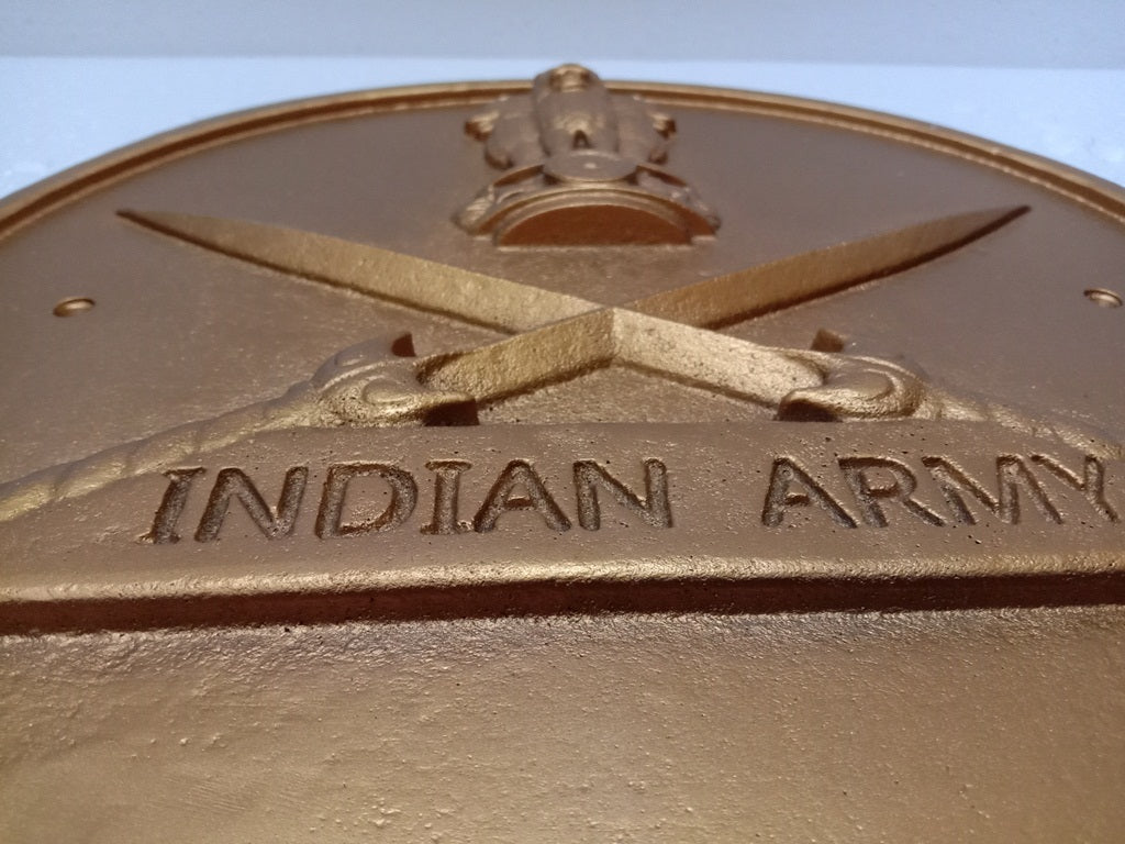 INDIAN ARMY Safe Plaque - 12 Inches -Solid Cast - Crest Badge Wall Décor (5391)