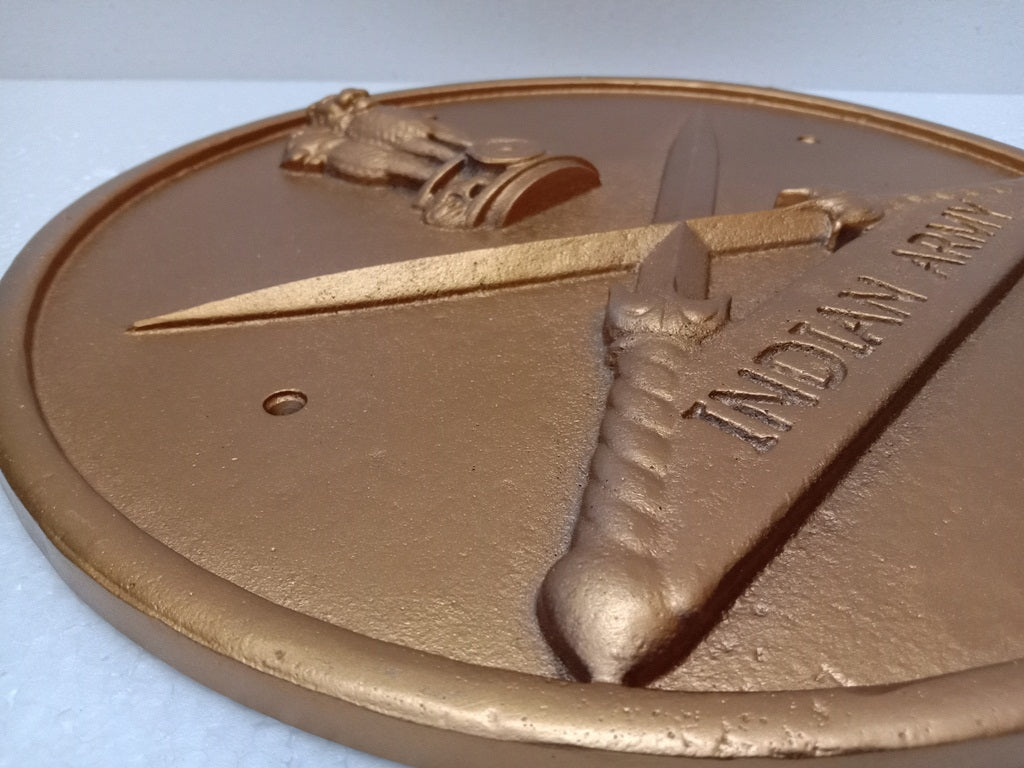 INDIAN ARMY Safe Plaque - 12 Inches -Solid Cast - Crest Badge Wall Décor (5391)