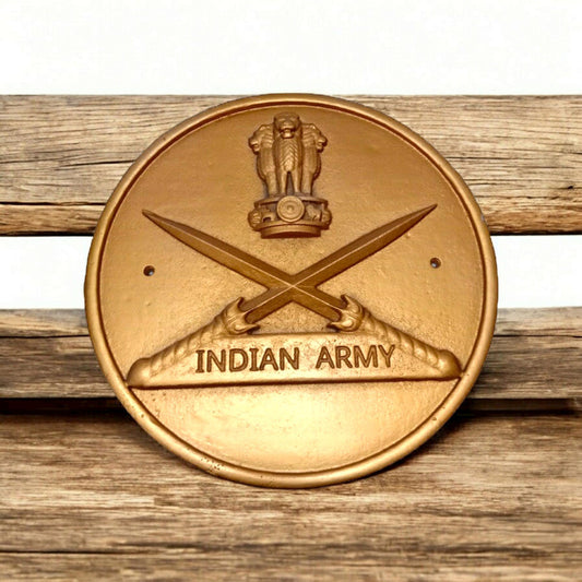 INDIAN ARMY Safe Plaque - 12 Inches -Solid Cast - Crest Badge Wall Décor (5391)